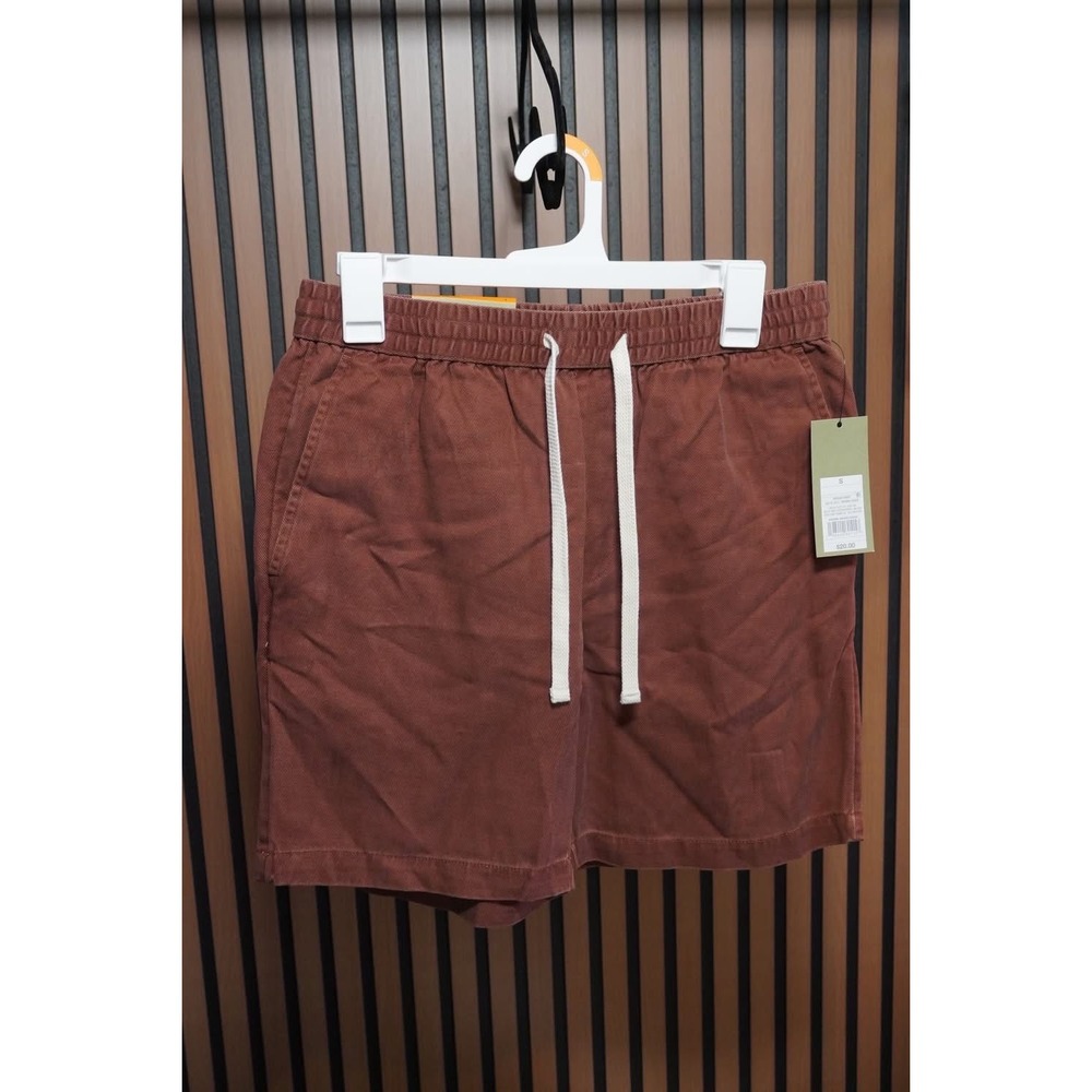 Goodfellow & Co Mens Pull On Shorts Rust Brown Elastic Waist Size Small NWT